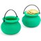 Blue Panda 24-Pack Mini Cauldron Pot with Handle, Miniature Pot of Gold Bucket Display for Parties and Home Decor, Multi-Purpose and Portable St Patrick’s Decorations (Green), 2.5” x 2” Size